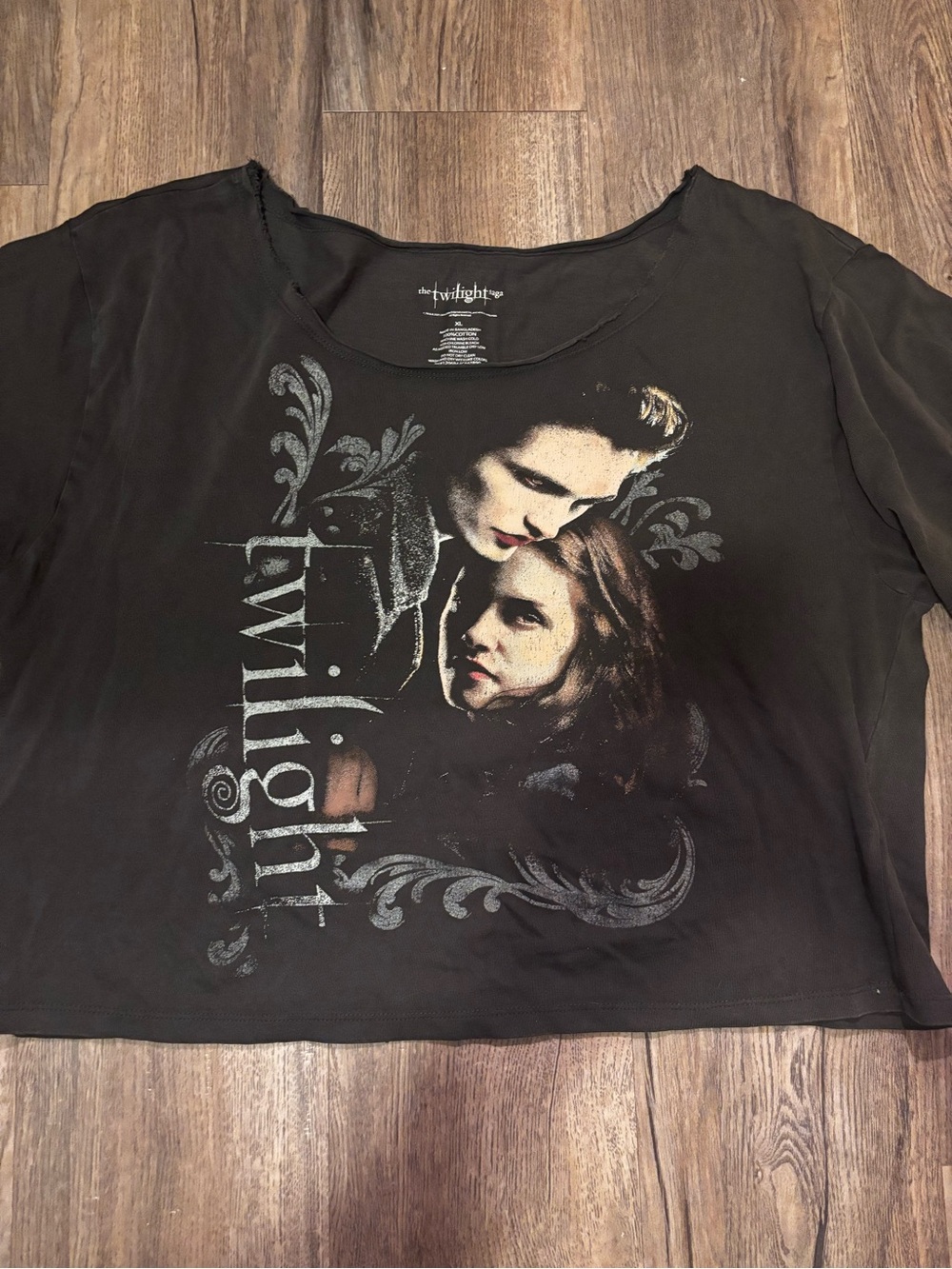 Hot Topic Black Twilight Off Shoulder Crop Top